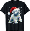 Santa Polar Bear Gift Tee Santa Polar Bear, Christmas, Men Women Kids, Bear Lover T-Shirt - Black