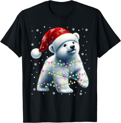 Santa Polar Bear, Christmas, Men Women Kids, Bear Lover T-Shirt