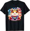 Cute Fluffy Super Hero Hamster Superhero Hamster T-Shirt - Black