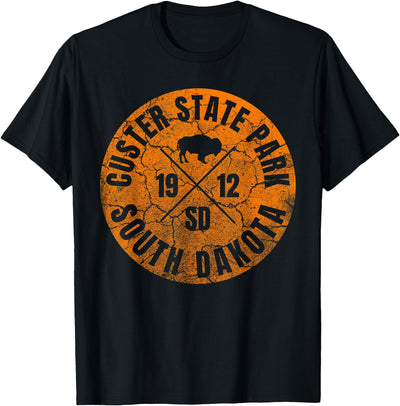 Cow Custer State Park South Dakota Buffalo Retro Bison Sd T-Shirt