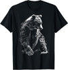 @n!mal Bear Animal Art Graphic Drawing Motif Bear T-Shirt - As Pictured