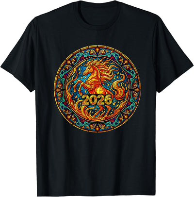 Chinese New Year 2026 Year Of The Fire Horse Lunar 2026 Year of The Fire Horse Chinese New Year Lunar Festival T-Shirt