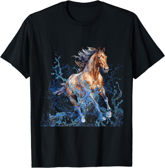 Free horse horse T-Shirt - Black