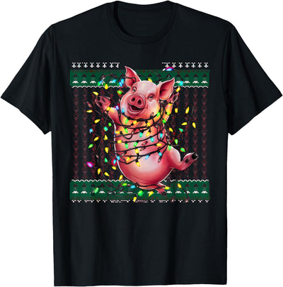 Christmas Family Xmas Ugly Christmas Outfit Merry Pig T-Shirt