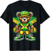 Jamaica Flag Lover Jamaica Flag Teddy Bear Jamaican T-Shirt - Black