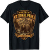 National Parks Conservation Co Protect National Parks Bear Vintage Arrowhead Badge Apparel T-Shirt - Black