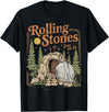 The Stone Was Rolled Away He Alive Retro Christian Easter T-Shirt in Black