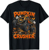 Pumpkin Crusher Kids Halloween Monster Truck Pumpkin Crusher Monster Truck Ghosts Halloween Boys T-Shirt - Black