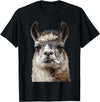 FunWearVM Funny Smoking Llama Cool Animal Lover with Attitude T-Shirt - Black