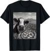 Wildfie – Selfies from Around the World Cow Pizza Selfie Funny Italy Meme Design T-Shirt - Black