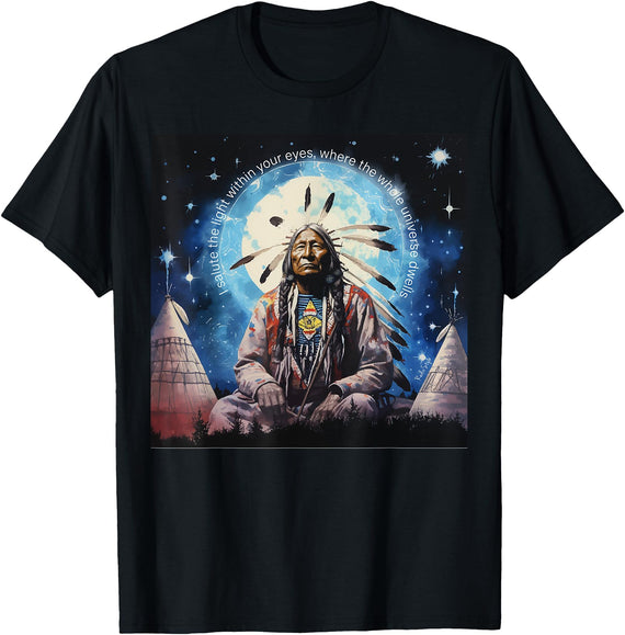 RedizStyle Crazy Horse - I Salute The Light Within Your Eyes T-Shirt - Black