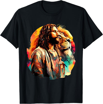 Lion Of Judah Jesus Christian Faith Men Women Gifts T-Shirt