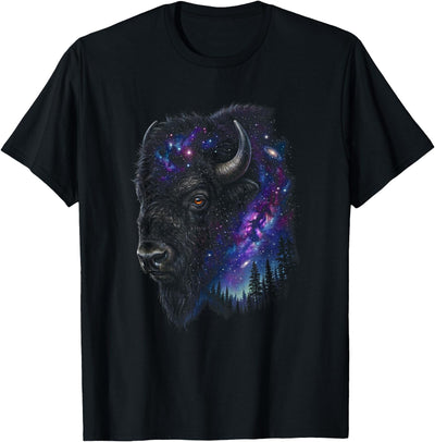 Cow American Bison Buffalo Designs Galaxy T-Shirt