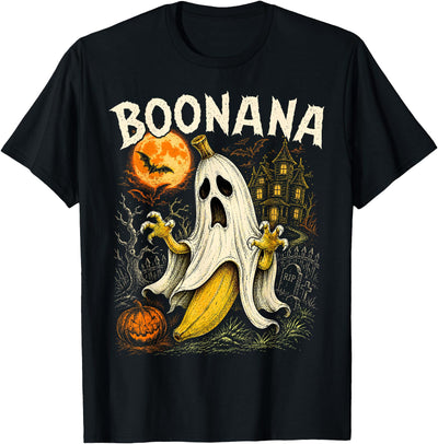 Scary Halloween Apparel.GAU Boonana Halloween Ghost Spooky Kids Cute Banana Costume T-Shirt