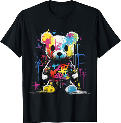 Bear Colorful Animal Graphic Artwork Bear T-Shirt