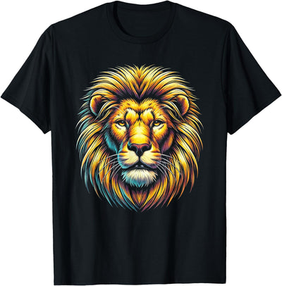 Gift for Lion Lovers Men Women Kids Calm Relaxed Lion Face T-Shirt
