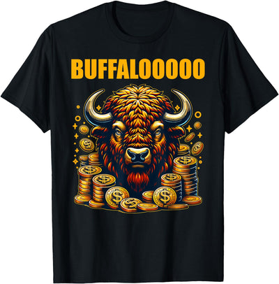 Cow Lucky Buffalo Casino Slot Machine Buffalooooo Gambling Accessories T-Shirt