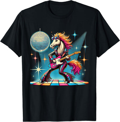 Disco Horse Halloween Tees Aesthetic Horse Disco T-Shirt