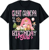 Pink Farm Cow Matching Tees Great Grandpa Of The Birthday Girl Pink Farm Cow Birthday T-Shirt - Black