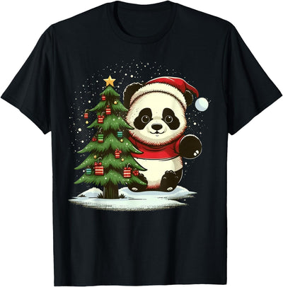 Xmas Panda Santa on Christmas Panda T-Shirt