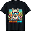 This Is My Hawaiian Shirt Party Luau Oahu Hawaii This Is My Hawaiian Shirt Funny Llama Oahu Hawaii Party T-Shirt - Black