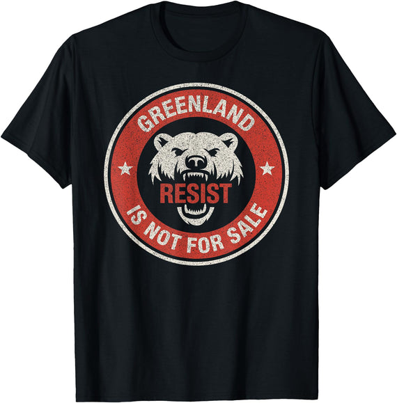 Greenland Not For Sale Greenland is Not for Sale Polar Bear Resist Graphic T-Shirt - Black