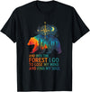 forest Designs Into The Forest I Go - Nature Hiking Mountain Bear T-Shirt - Black