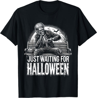 Funny Halloween Summer T-Shirt Summerween Just Waiting For Halloween Halloween Summer T-Shirt
