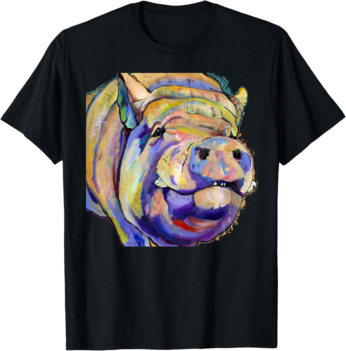 Potbelly Pig Shirt - Potbelly Pig Gifts - Potbellied Pig Art T-Shirt - Black