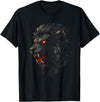 Gothic Lion Anime Creepy Lion Goth Anime Scary Lion Anime Goth Scary Men Women Creepy Gothic Anime Lion T-Shirt - As Pictured