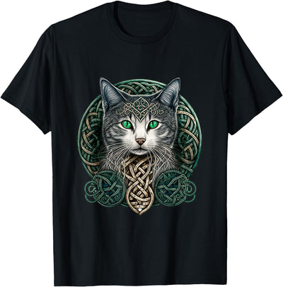 Celtic Cat | Scottish | Celtic Knots | Wiccan | Pagan Witch T-Shirt