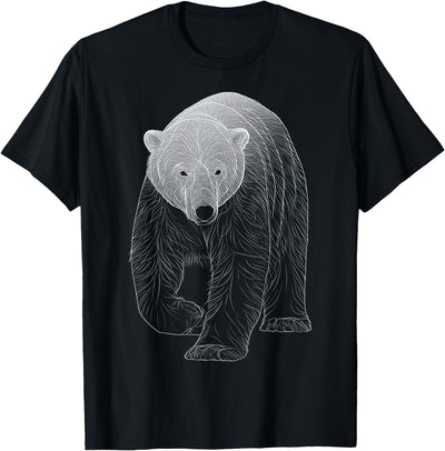 ZoofanatiK Cute Polar Bear Art Retro Motif T-Shirt