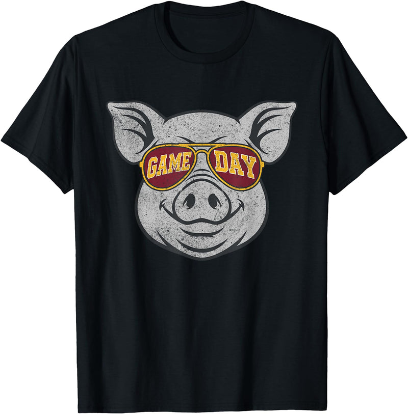 Game Day Pig Tee-TShirt Gifts Game Day Pig T-Shirt - Black