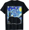 Starry Night Guinea Pig Lover Painting Guinea Pig Starry Night Van Gogh Guinea Pig Lover T-Shirt - Black
