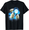Animals howling blue 3 Polar Bear Howling at the Moon Colorful Blue T-Shirt - Black