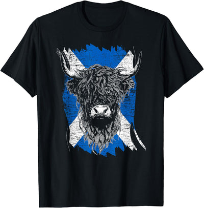Scottish Highland Cow Lovers Men Woman Kids Cattle Hairy Cow Scottish T-Shirt