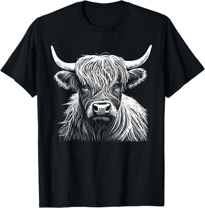Scotland Scottish Heritage Highland Cow Fluffy Cow Cute T-Shirt