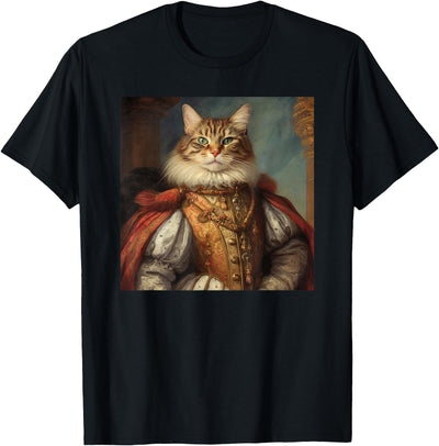 Marcimo Art Cat Dressed In Renaissance Victorian Clothing T-Shirt