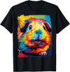 PopArt Pet Animal Prints A Guinea Pig T-Shirt - Black