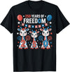 250th Patriotic 250 Years of Freedom 250th America Funny Giraffes Patriotic 250 Years of Freedom T-Shirt - Black