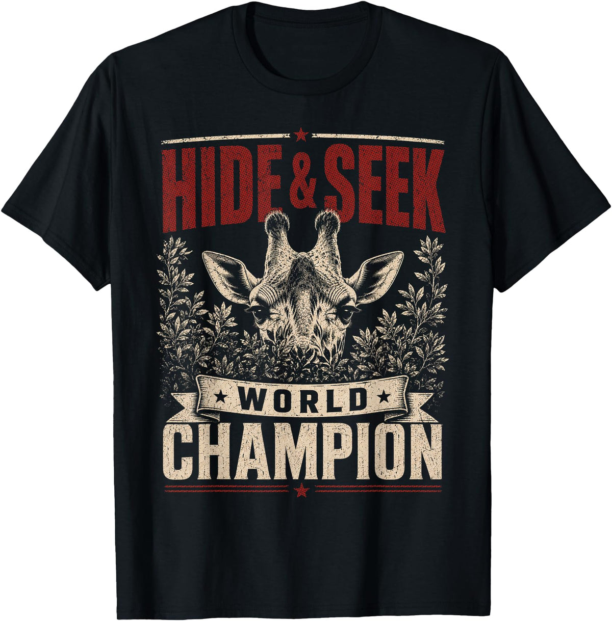 Missing Gracie Giraffe Gracie The Giraffe Hide and Seek World Champion T-Shirt - Black