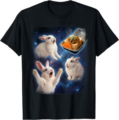 Bunnies Floating in Space Toward Bunny Chow Tee