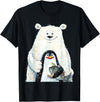 click here for better animal tees cute Polar bear and penguin bird fish lovers animal friends T-Shirt - Black