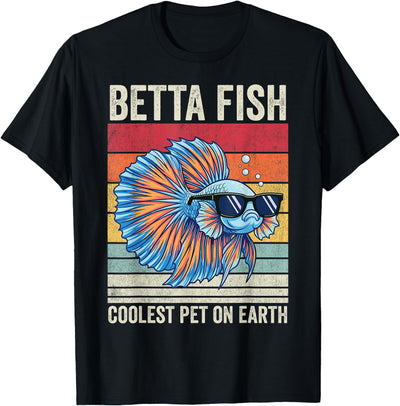 Betta Fish Coolest Pet on Earth, Vintage Betta Fish T-Shirt