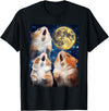 Hamsters Howling At Moon T-Shirt - Black