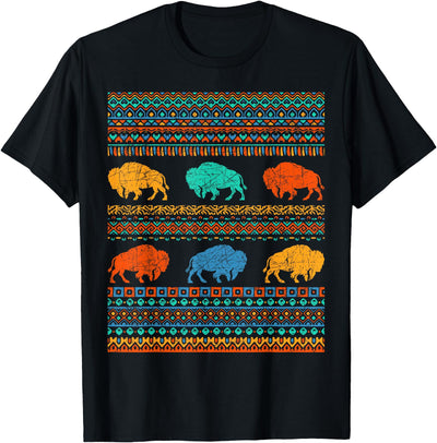 Cow American Bison Buffalo Lover Animal Vintage Animal Lover T-Shirt
