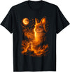 Bunny Howling to the Moon Vintage 90s Moon Wildlife Rabbit T-Shirt in Black