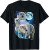 Polar Bears Art Vibes 3 Moon Polar Bears Funny Fur Marine Mammals Bear Art Humor T-Shirt - Black