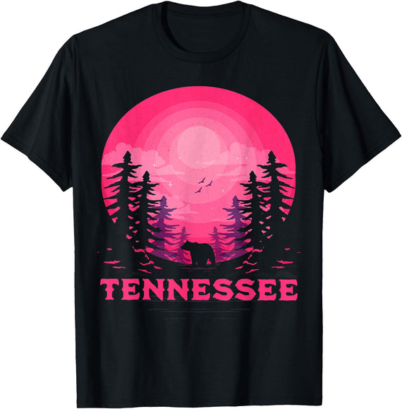 Smoky Mountains Tennessee Hike Outdoor Tennessee Bear Nature Outdoors T-Shirt - Black