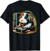 Guinea Pig fluffy cavy Gamers Tees Guinea Pig Shirt Funny Guinea Pig & Video Games Lover Gamer T-Shirt - Black